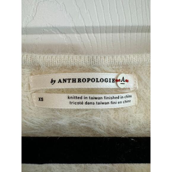 Knit Sweater Cream Anthropologie Pullover Soft Cozy Dolman Sleeve - Picture 6 of 9